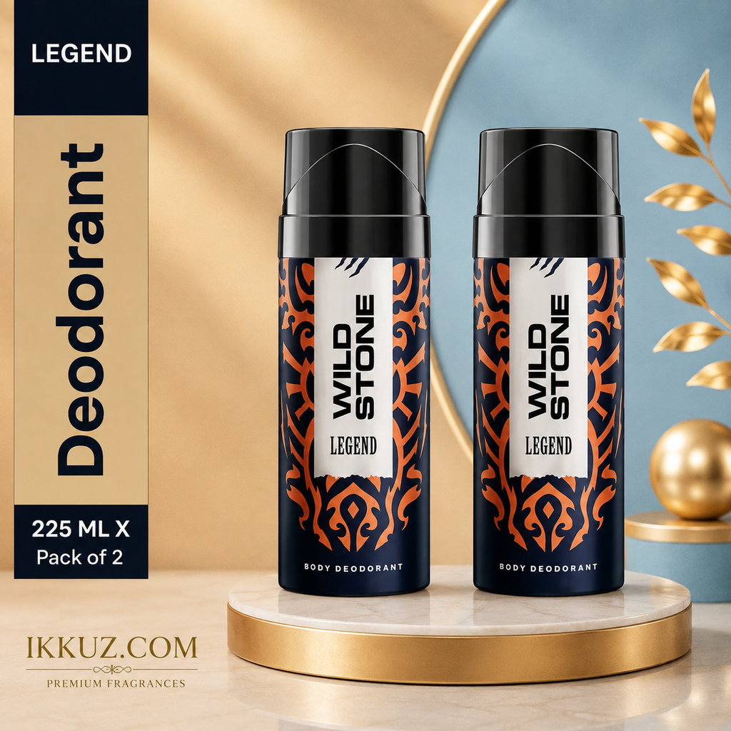 Wild Stone Legend Men’s Deodorant Body Spray – 225ml × 2 | Long Lasting Masculine Fragrance