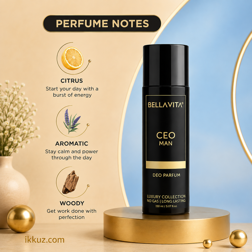 Bella Vita Luxury CEO MAN Deo Parfum for Men 150ml Pack of 2 | Long Lasting No Gas Body Perfume