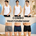 Men's Premium Cotton White Vest – Pack of 3