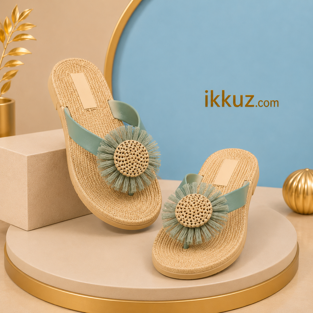 Kids Girls Sunflower Yellow Slip-On Slippers – Cute Floral Comfort Footwear