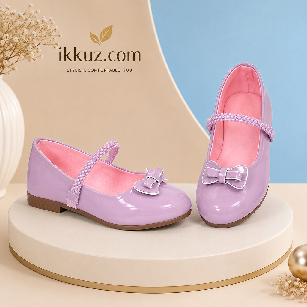 Girls Patent Leather Velcro Bellies
