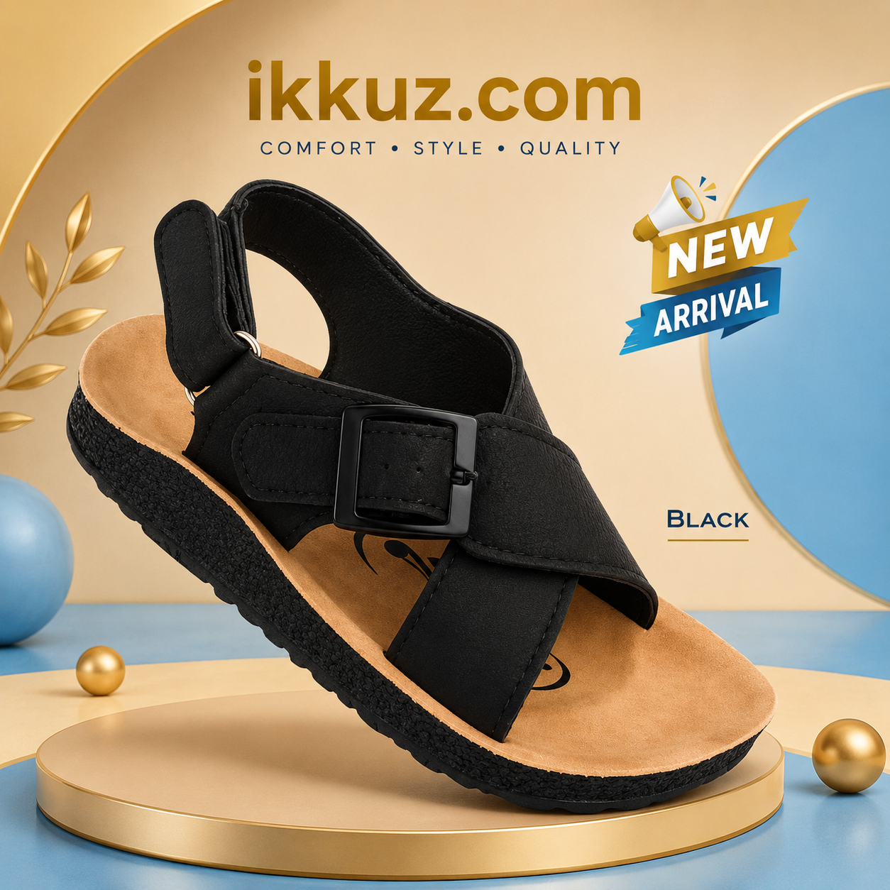 صنادل ZNS ROYAL Kids ComfortFit الكاجوال - حزام بإبزيم أنيق للأولاد والبنات