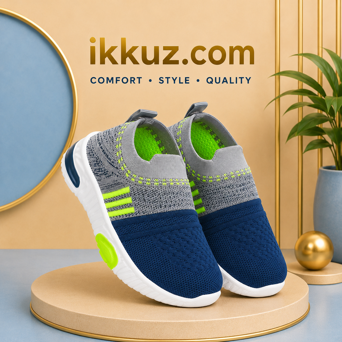 حذاء رياضي TEXOS FlyKnit مريح للأطفال – حذاء كاجوال خفيف الوزن وسهل الارتداء للأولاد والبنات