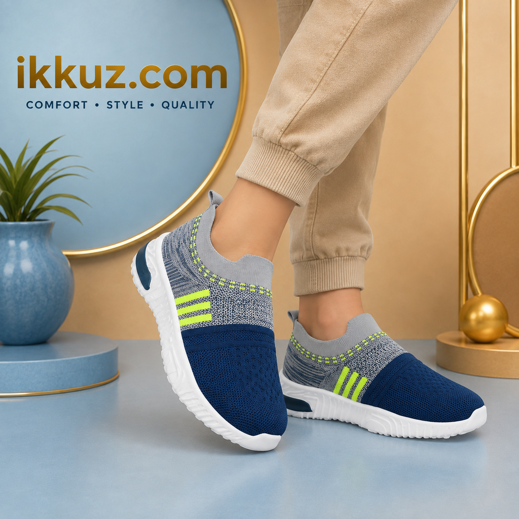 حذاء رياضي TEXOS FlyKnit مريح للأطفال – حذاء كاجوال خفيف الوزن وسهل الارتداء للأولاد والبنات