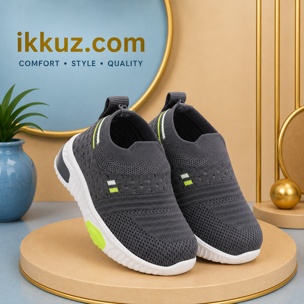حذاء رياضي TEXOS FlyKnit مريح للأطفال – حذاء كاجوال خفيف الوزن وسهل الارتداء للأولاد والبنات