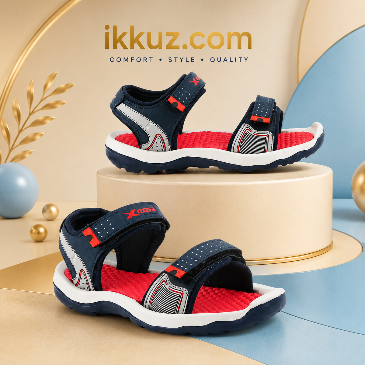 XDOX Kids ComfortFit Adjustable Sandals – Stylish Velcro Back Strap for Boys &amp; Girls