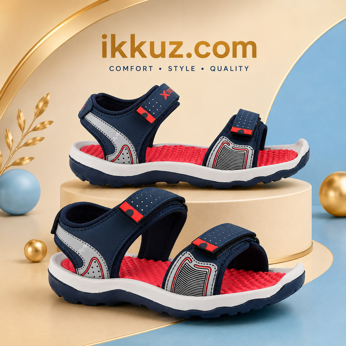 XDOX Kids ComfortFit Adjustable Sandals – Stylish Velcro Back Strap for Boys &amp; Girls