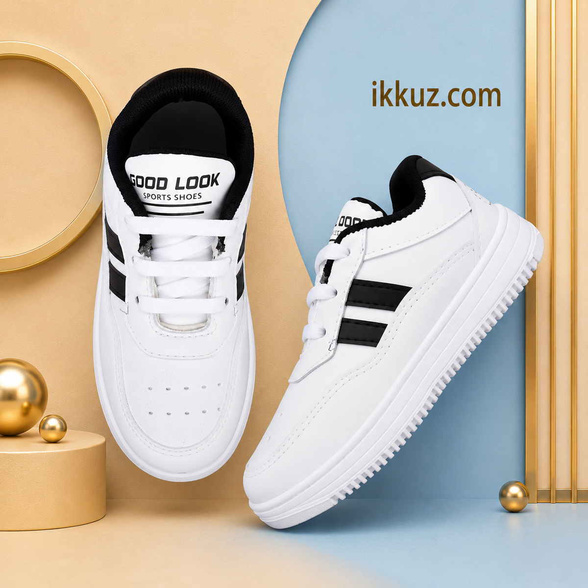Airaqua Kids Boys Trendy Sports Shoes | Lightweight Comfortable Lace-Up Running Sneakers