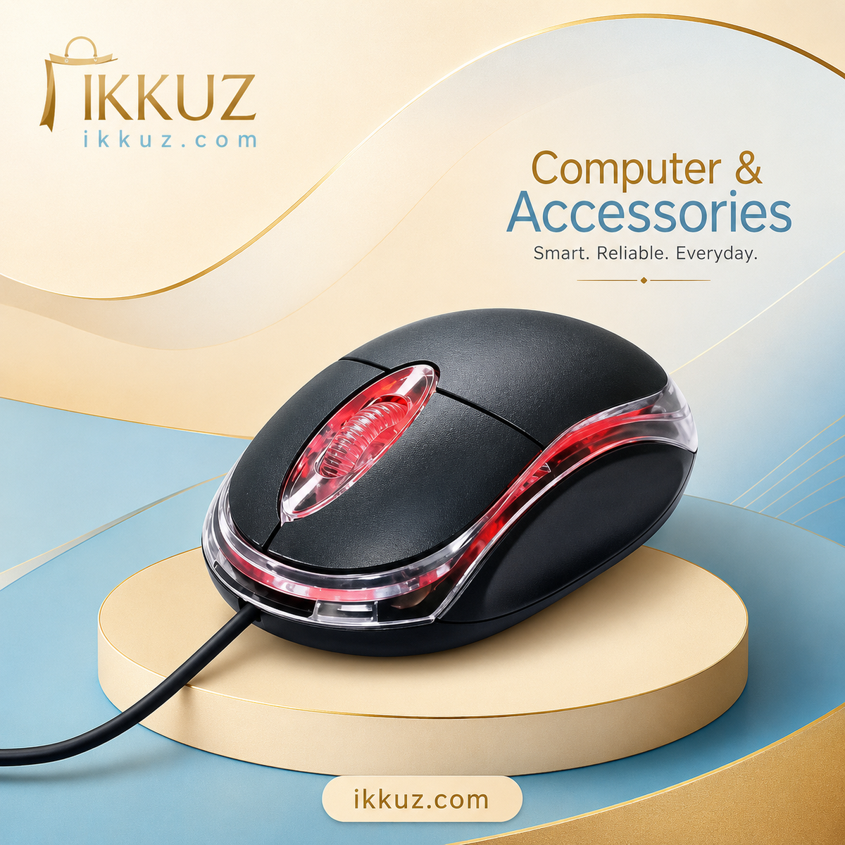 Wired Optical USB Mouse with FREE Type-C OTG Adapter Combo for Laptop, Desktop, Mobile &amp; Tablet