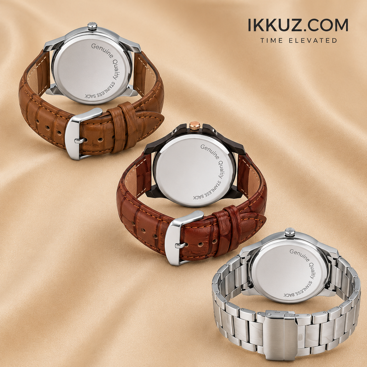 RISHOX Premium 3 Watch Combo Set for Men | Classic Analog Leather Watch Collection | Stylish Everyday &amp; Office Wear