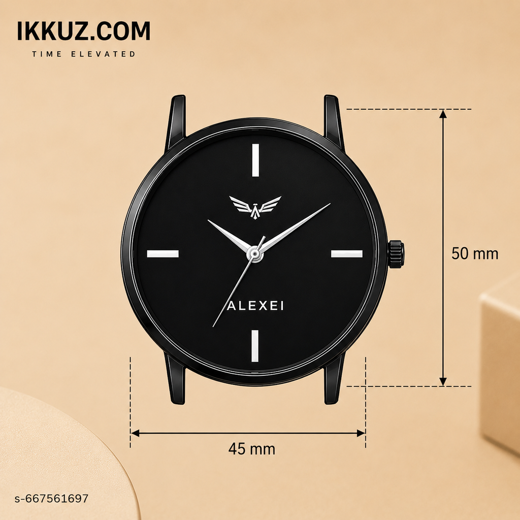Eclipse Series Premium Minimal Analog Watch for Men | Modern Silicone Strap Everyday Wrist Watch