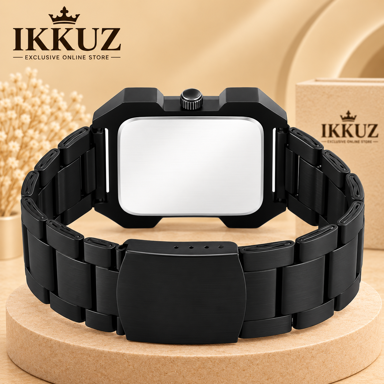 Exclusive Classic Square Analog Watch Combo for Men | Stainless Steel Strap | Quartz Movement