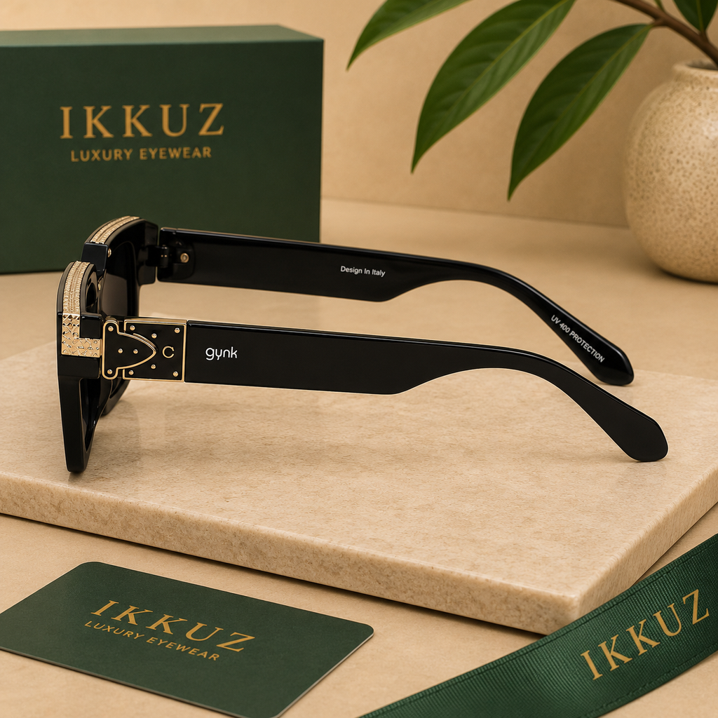 Urban Retro Square UV400 Sunglasses | Premium Black Designer Eyewear for Men &amp; Women