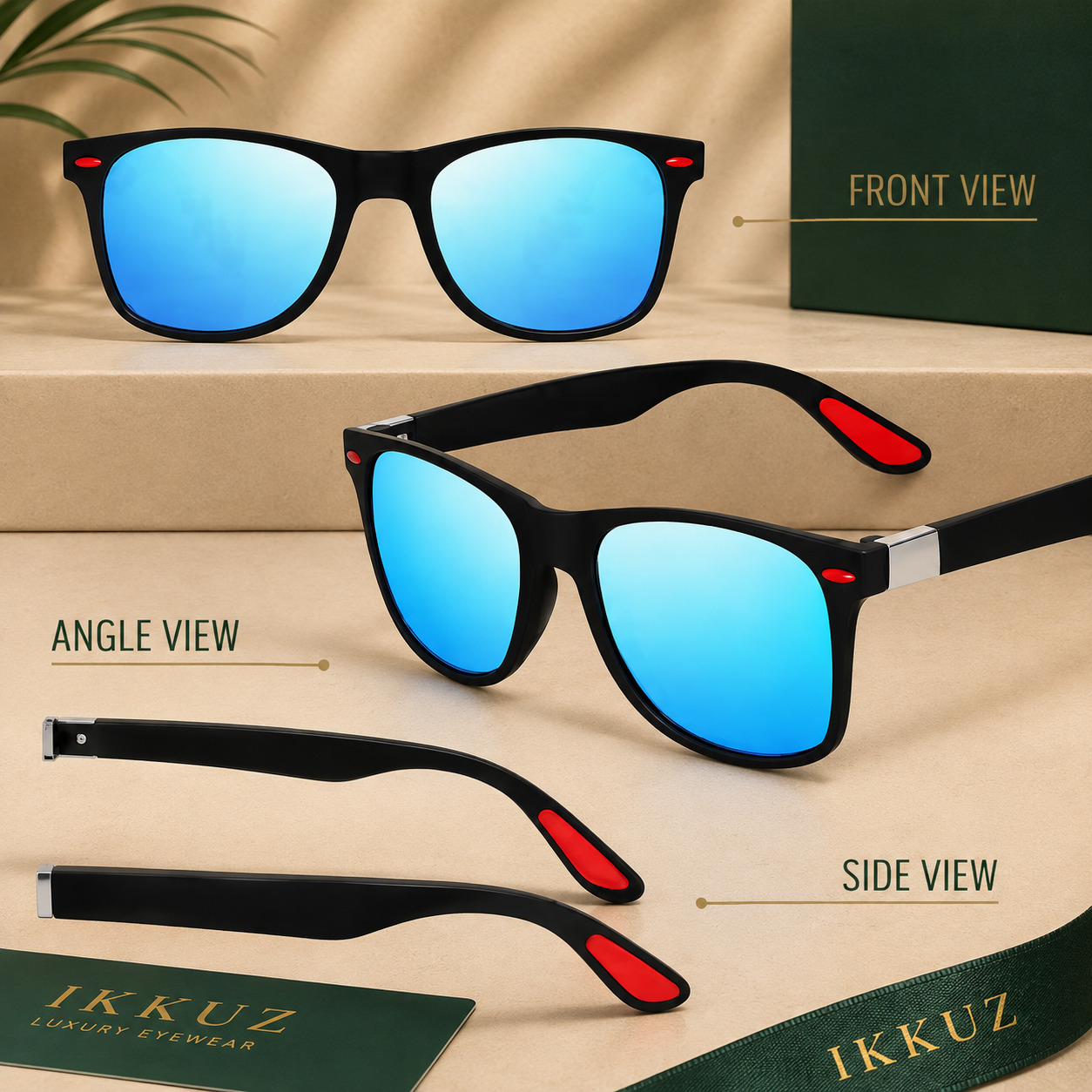 Veyron Premium UV-Protected Polarized Wayfarer Sunglasses for Men &amp; Women