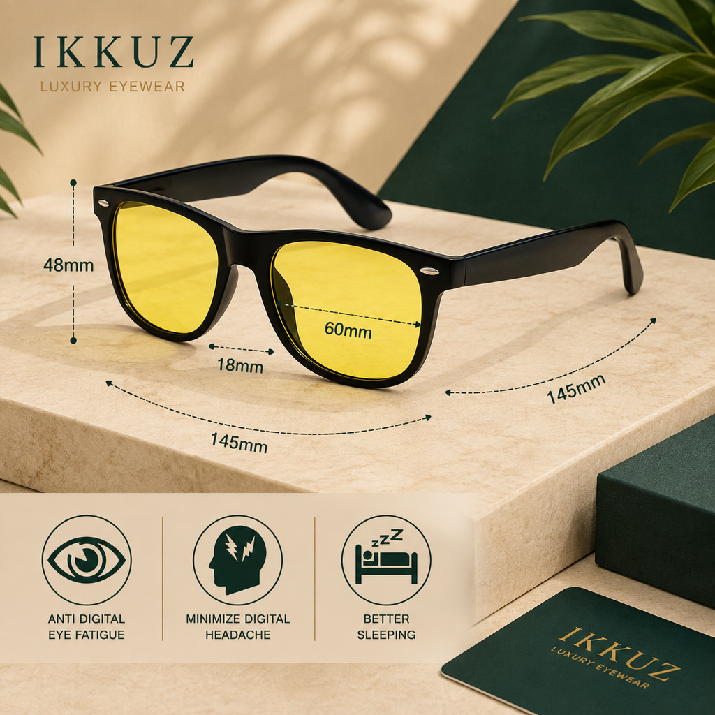 Night Vision UV400 Riding Glasses | TR90 Frame | Yellow Lens Sports Sunglasses for Men &amp; Women | Anti-Glare Driving Eyewear