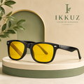 Night Vision UV400 Riding Glasses | TR90 Frame | Yellow Lens Sports Sunglasses for Men &amp; Women | Anti-Glare Driving Eyewear