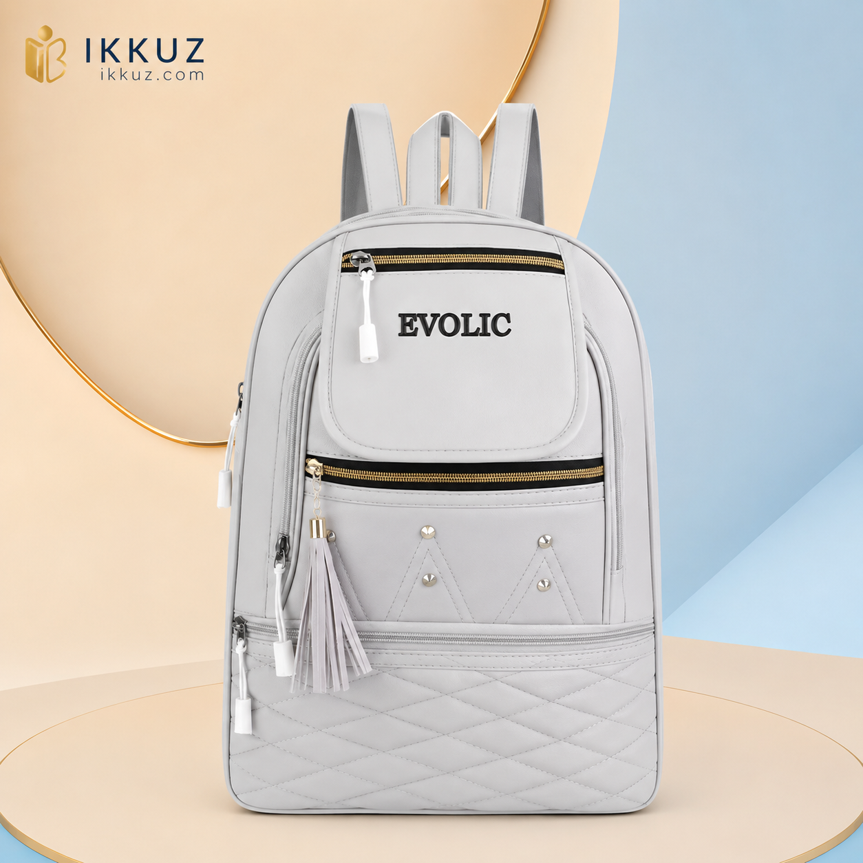 Urban Luxe Quilted PU Leather Backpack for Women | Premium Multi-Compartment Travel &amp; College Bag