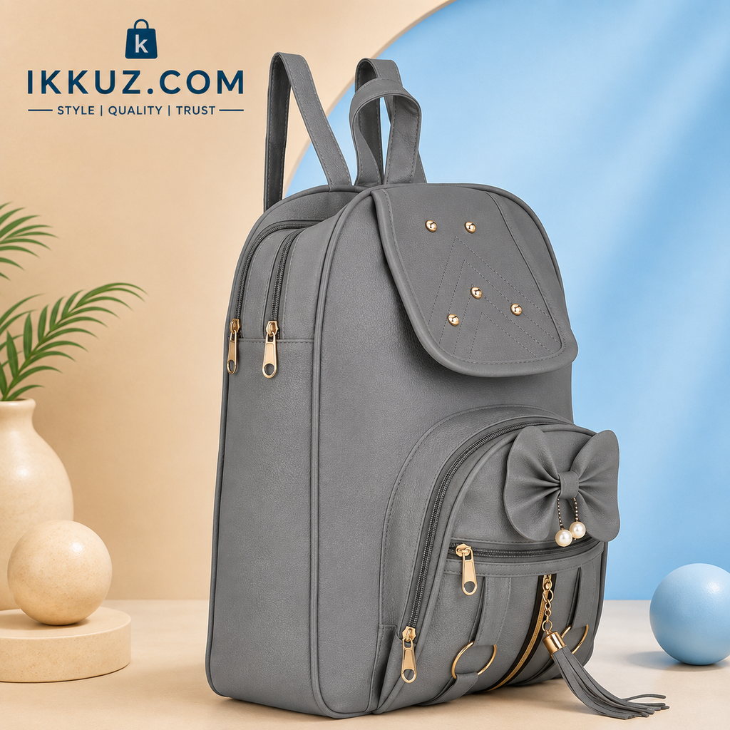 Urban Chic PU Backpack for Women | Stylish Multi-Compartment Travel &amp; College Bag