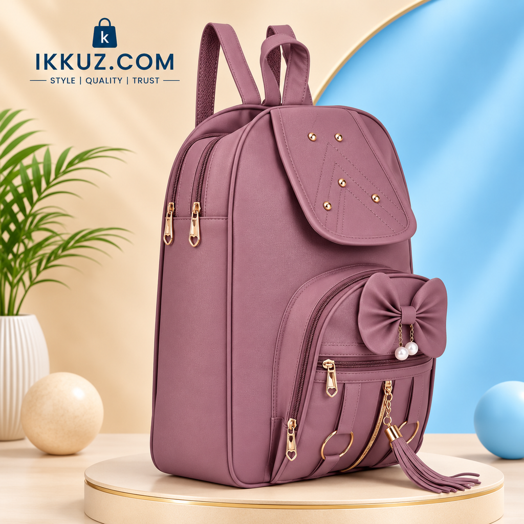 Urban Chic PU Backpack for Women | Stylish Multi-Compartment Travel &amp; College Bag