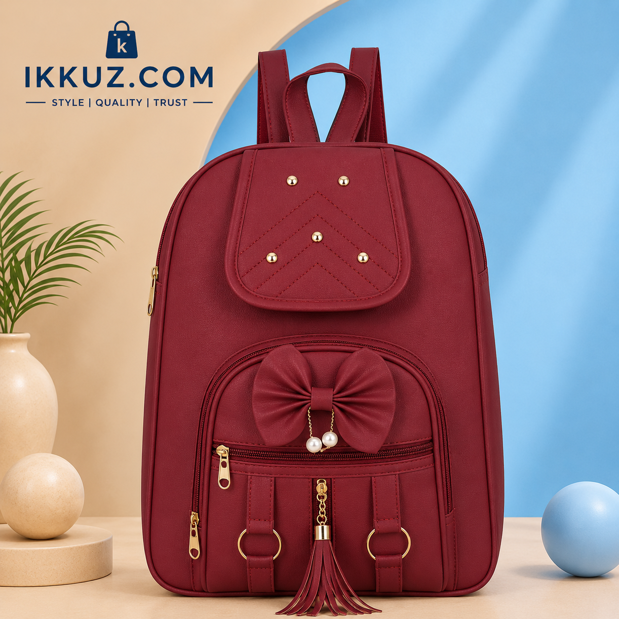 Urban Chic PU Backpack for Women | Stylish Multi-Compartment Travel &amp; College Bag