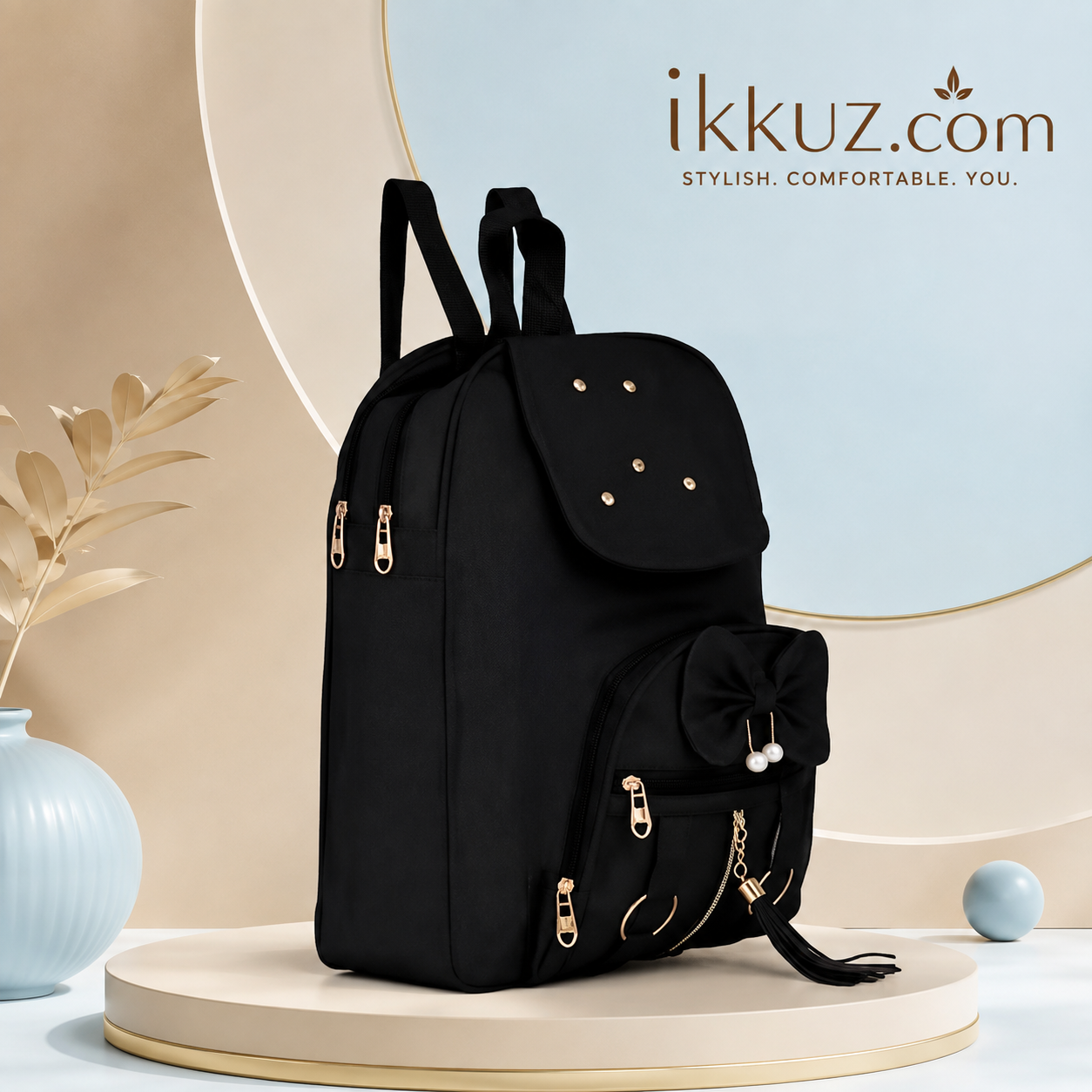 Urban Chic PU Backpack for Women | Stylish Multi-Compartment Travel &amp; College Bag