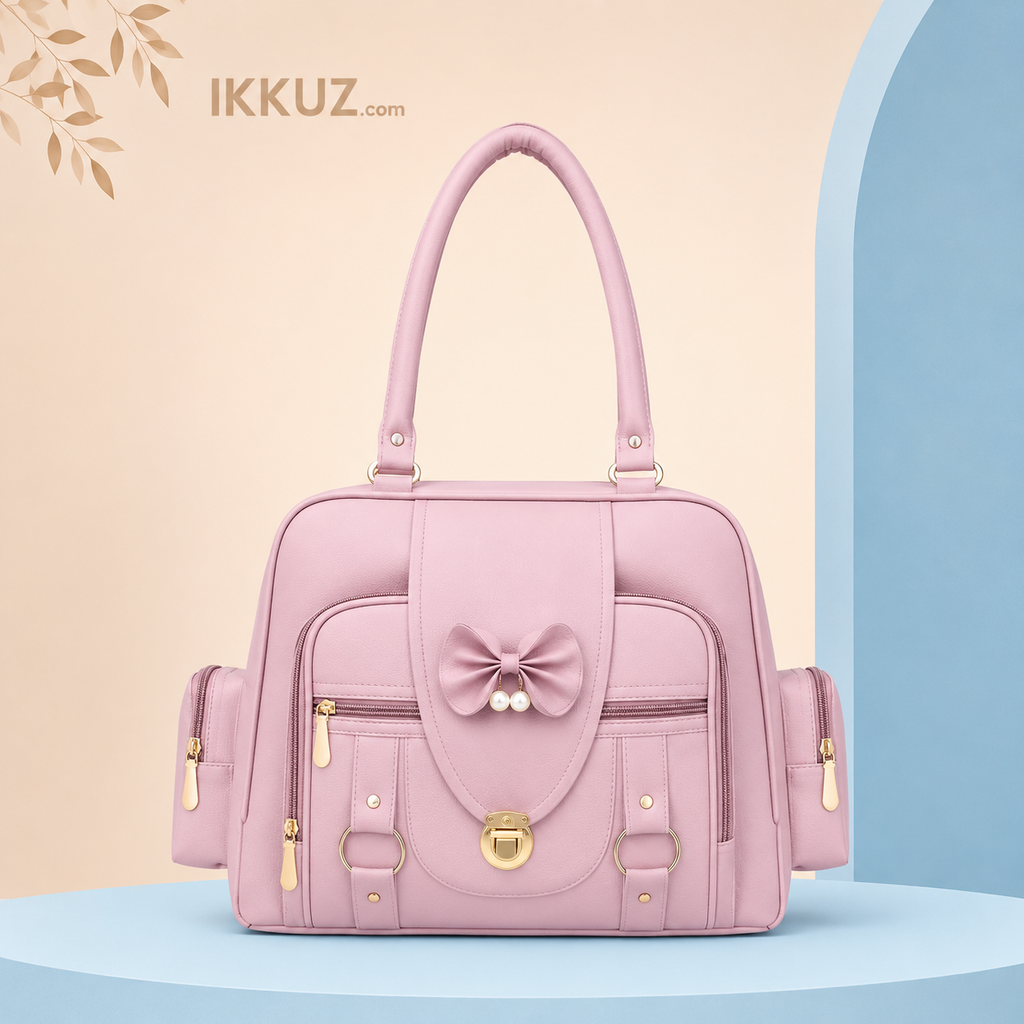 UrbanEase Premium Multi-Compartment PU Handbag
