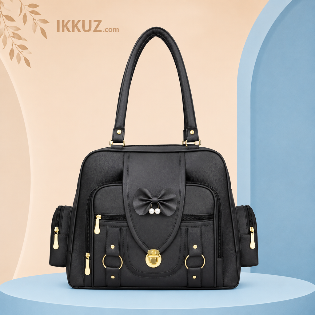 UrbanEase Premium Multi-Compartment PU Handbag