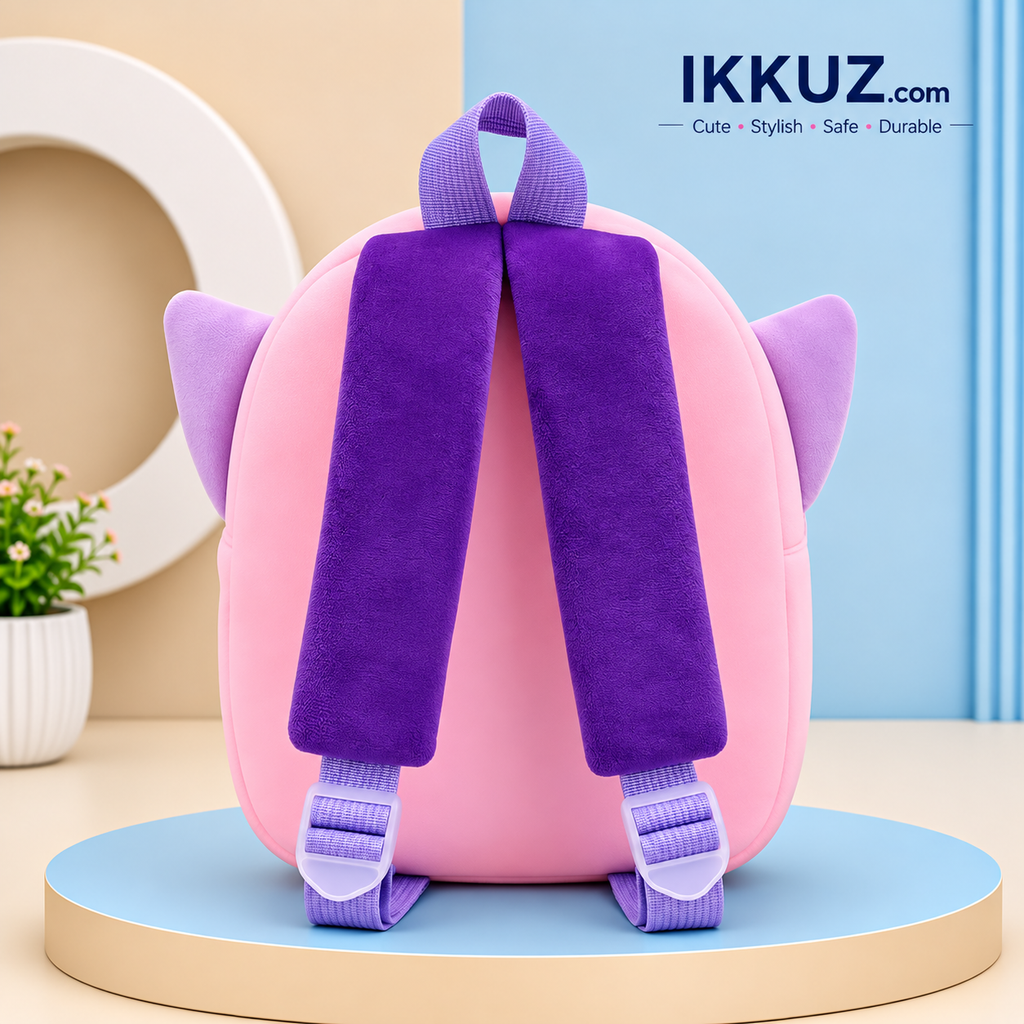 Butterfly Plush Kids Backpack – Premium Preschool School Bag (Pink &amp; Purple)