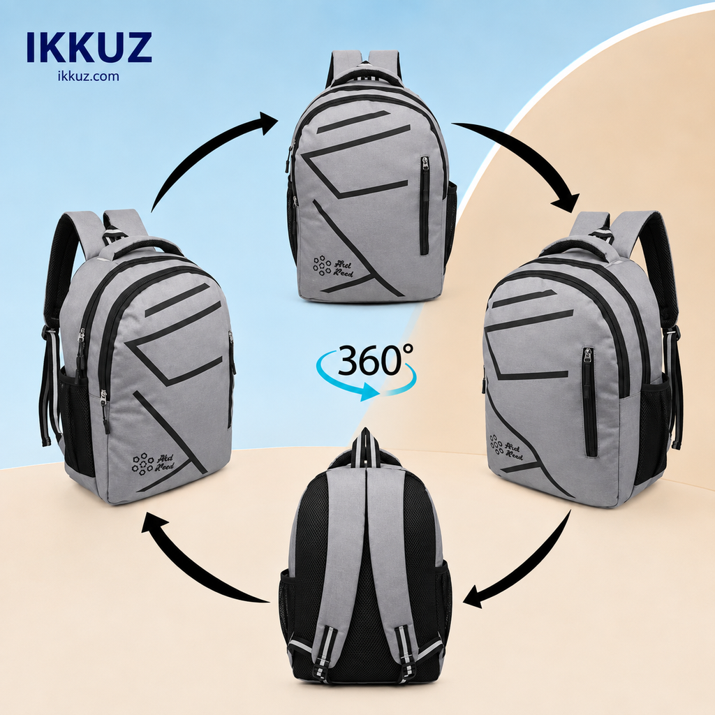 AeroMax 35L Water-Resistant Laptop Backpack | Premium Casual Travel, Office, College &amp; School Backpack for Men &amp; Women – Grey
