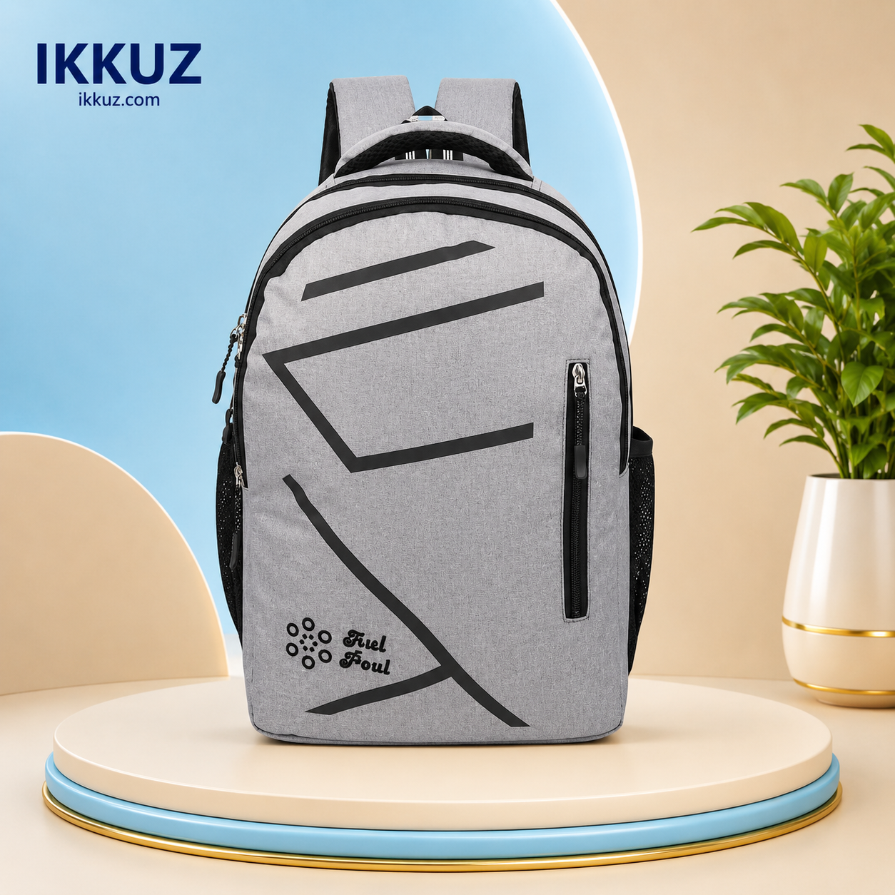 AeroMax 35L Water-Resistant Laptop Backpack | Premium Casual Travel, Office, College &amp; School Backpack for Men &amp; Women – Grey