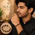 Premium Gold Plated Rudraksha Beaded Bracelet for Men | Adjustable Spiritual Bracelet with Certificate