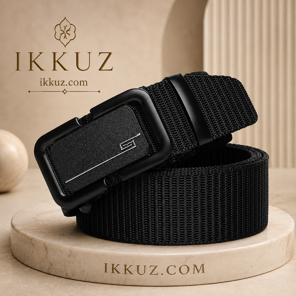 Textured PU Leather Casual Belt for Men | Adjustable Everyday Fashion Belt