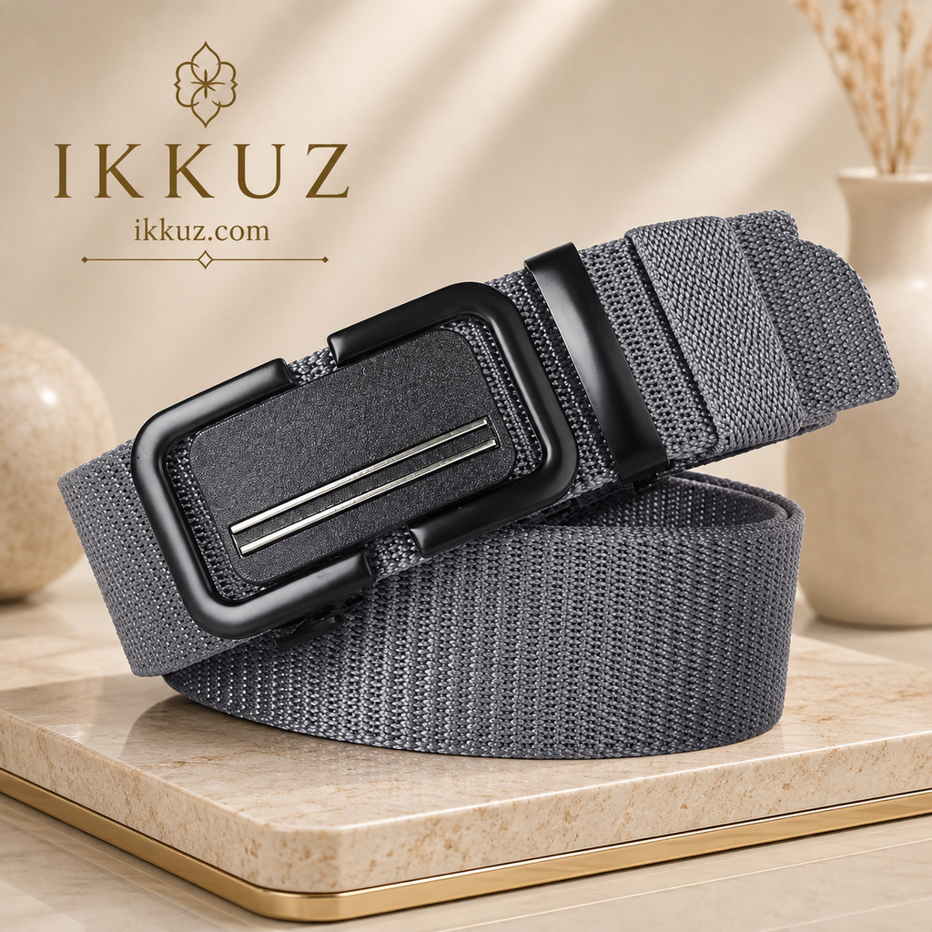 Textured PU Leather Casual Belt for Men | Adjustable Everyday Fashion Belt