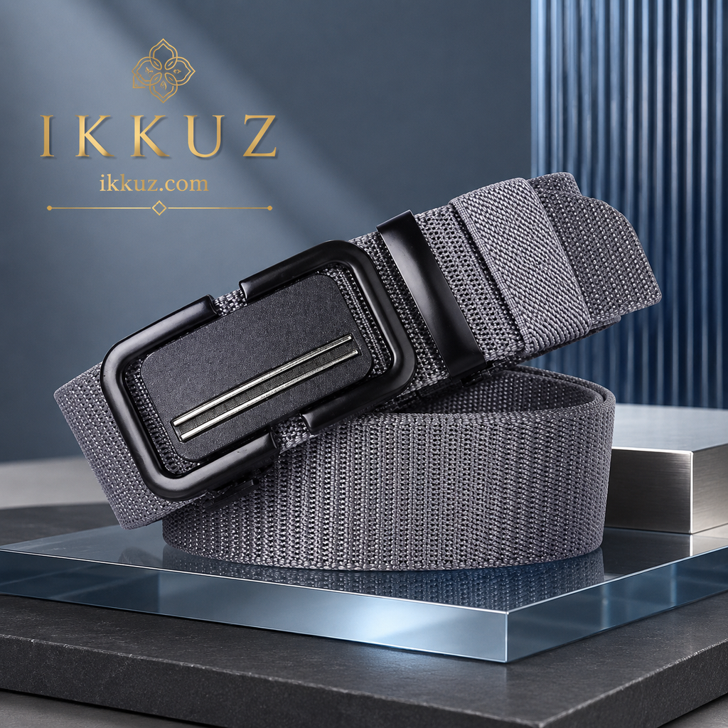 Textured PU Leather Casual Belt for Men | Adjustable Everyday Fashion Belt