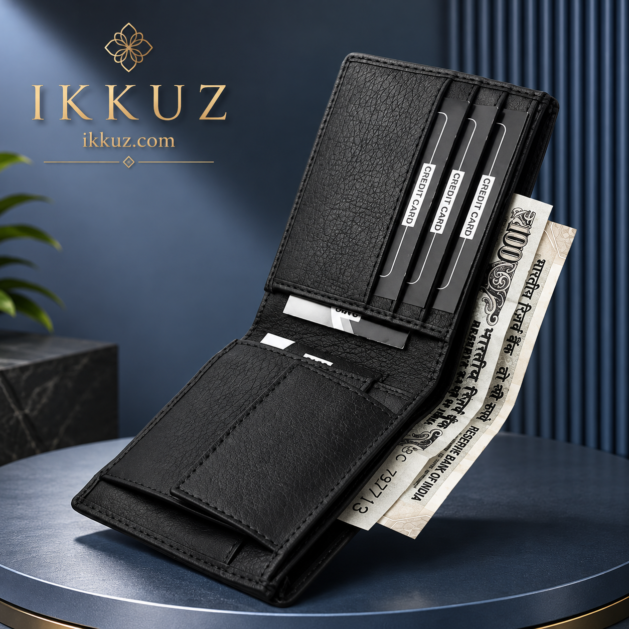 UrbanCraft Canvas &amp; Leather Bi-Fold Wallet for Men | Classic Slim Wallet