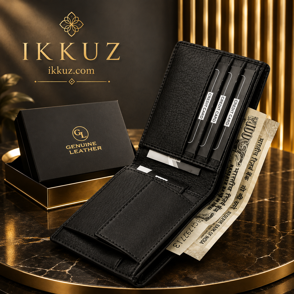 UrbanCraft Canvas &amp; Leather Bi-Fold Wallet for Men | Classic Slim Wallet