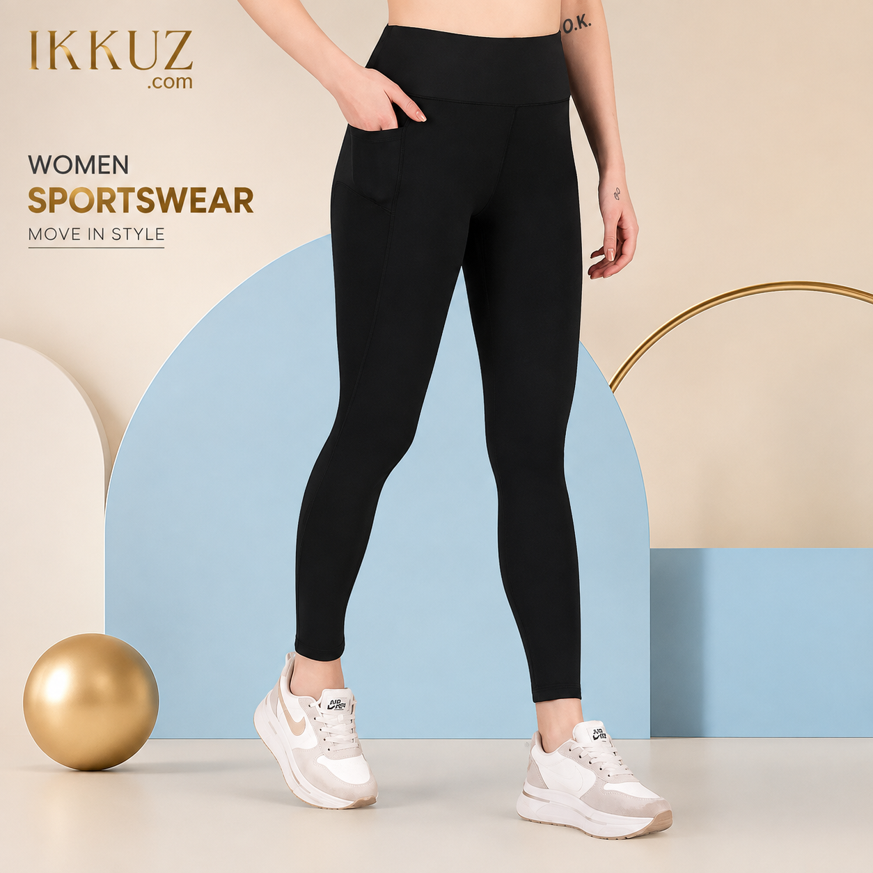 Women’s Solid Stretch Tights | Activewear, Yogawear, Gymwear &amp; Sportswear | Active Bottomwear