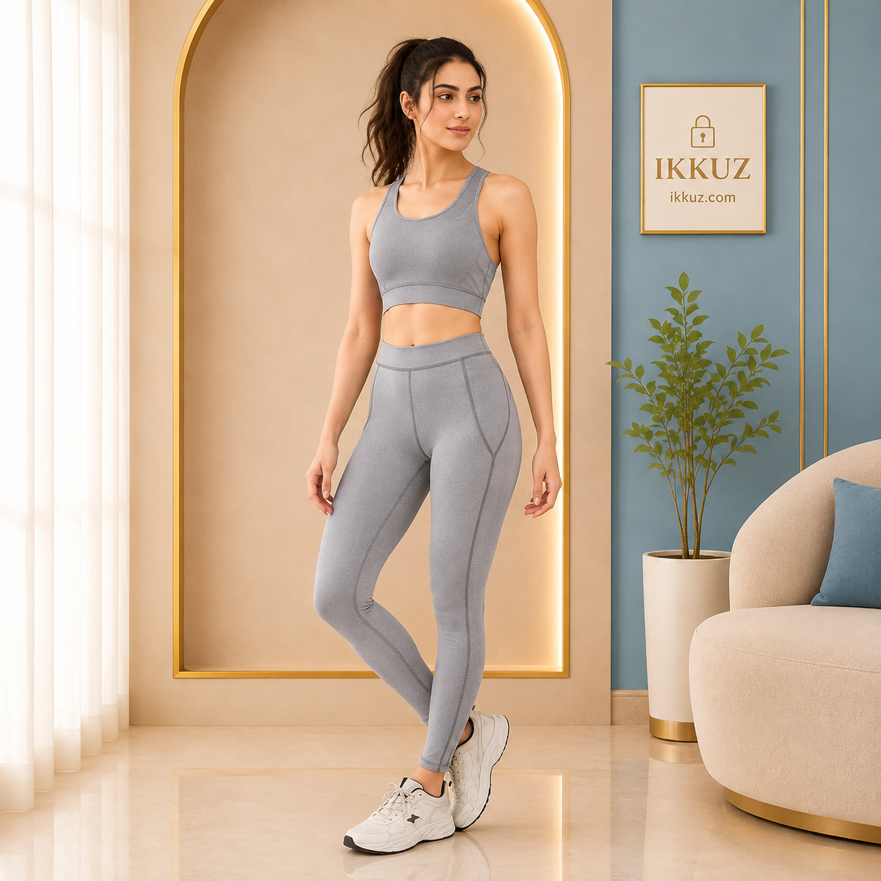 Women’s ActiveFit Padded Sports Bra &amp; Gym Leggings Co-Ord Set