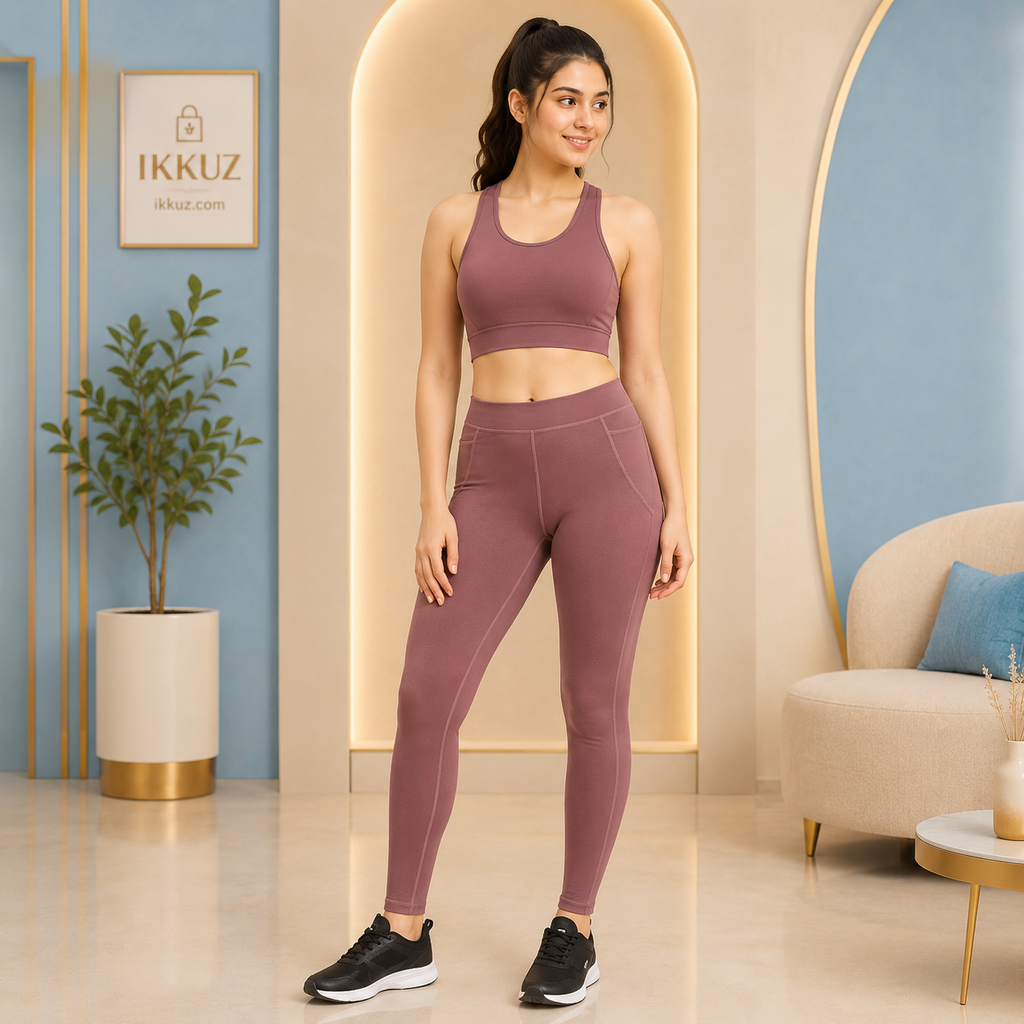 Women’s ActiveFit Padded Sports Bra &amp; Gym Leggings Co-Ord Set