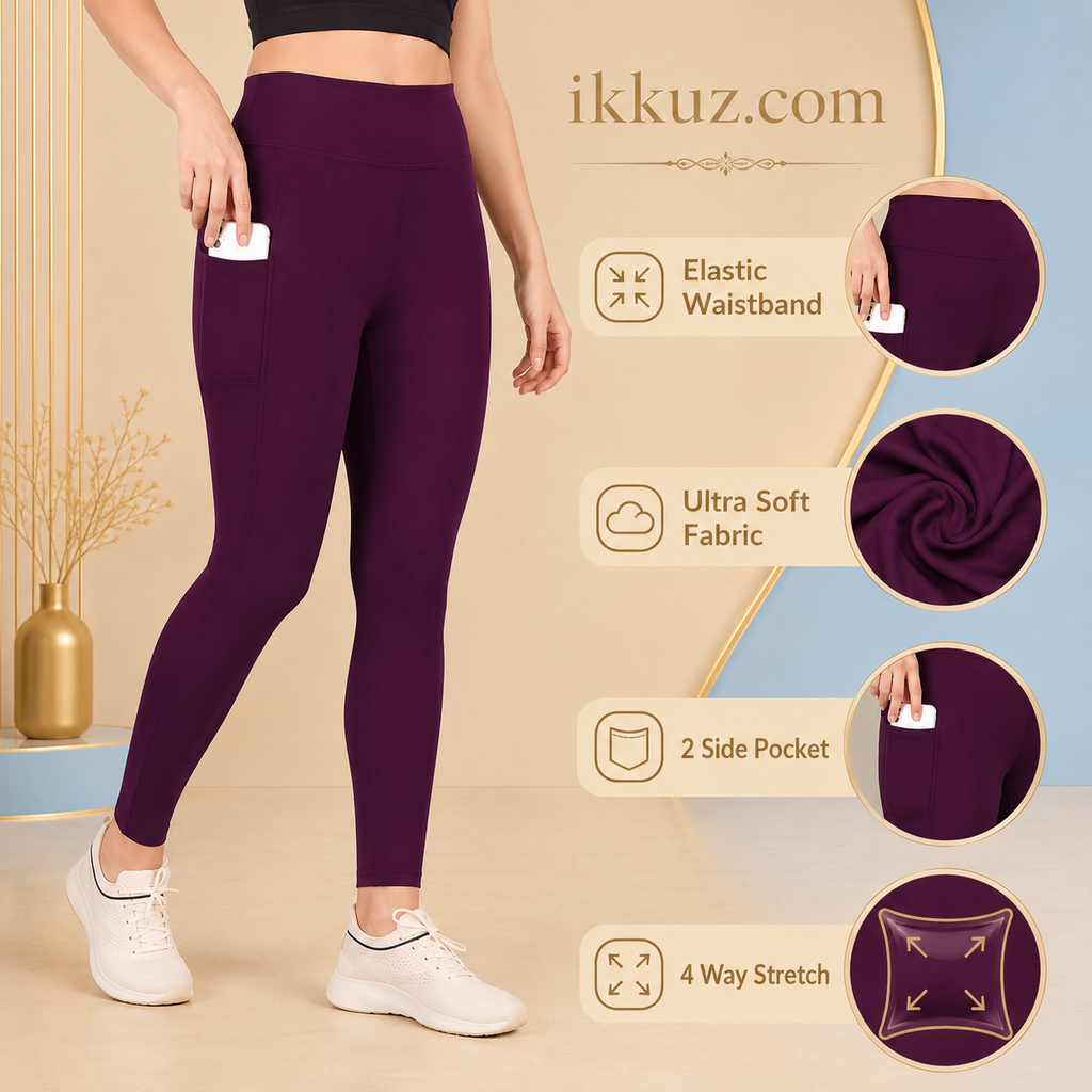 Women’s ActiveFit 4-Way Stretch Sports Leggings with Pocket