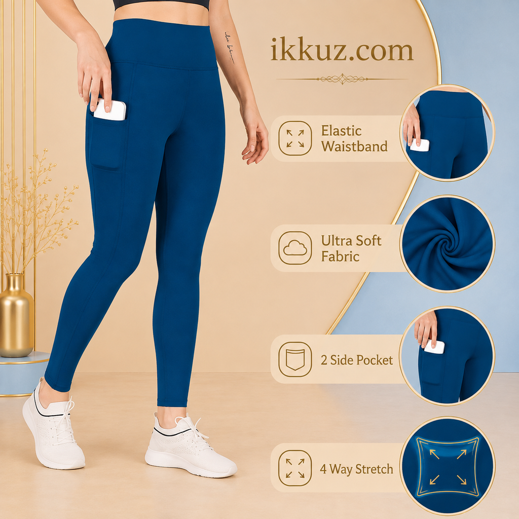 Women’s ActiveFit 4-Way Stretch Sports Leggings with Pocket