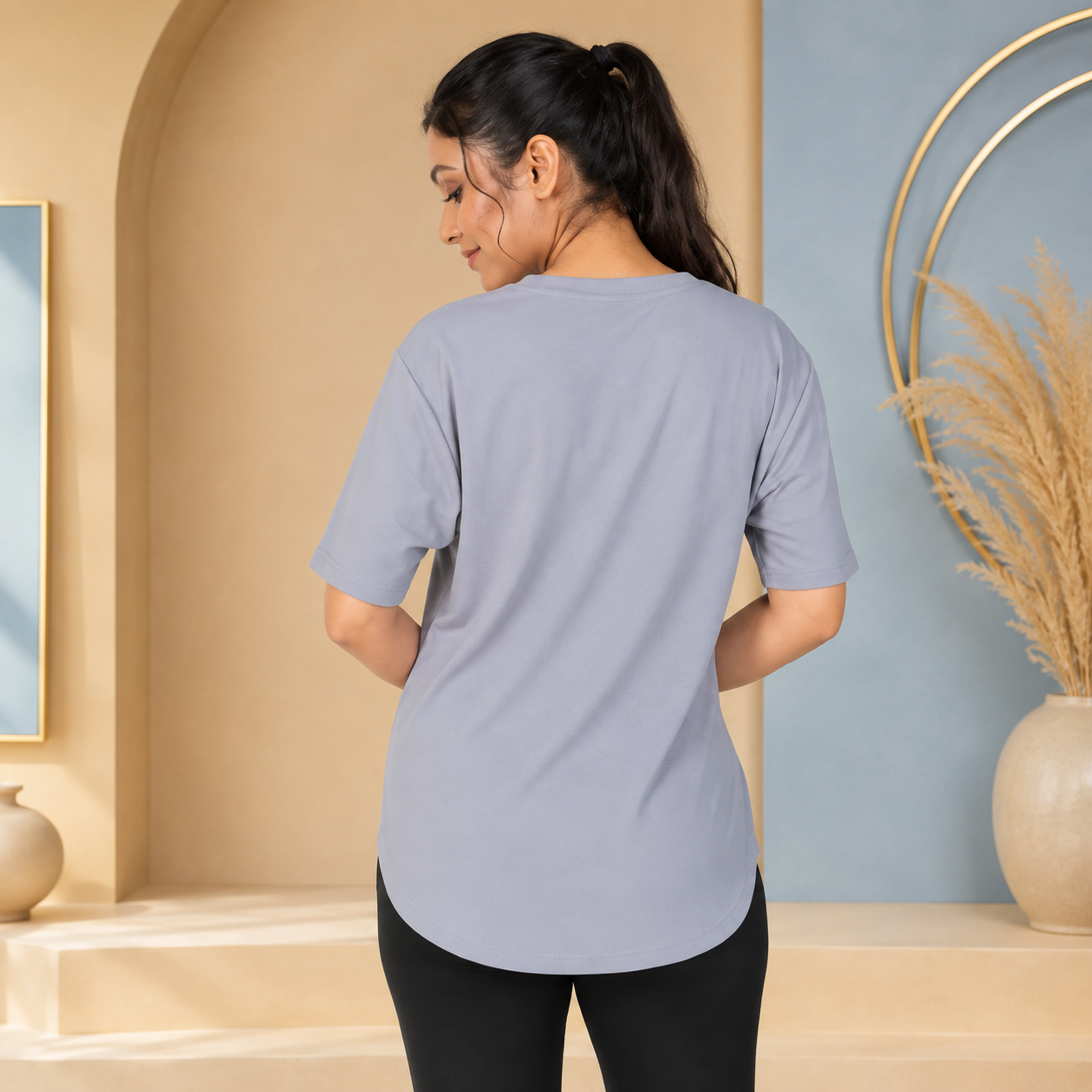 Women’s ActiveFit Round Neck Sports T-Shirt – Gym, Yoga &amp; Workout Wear