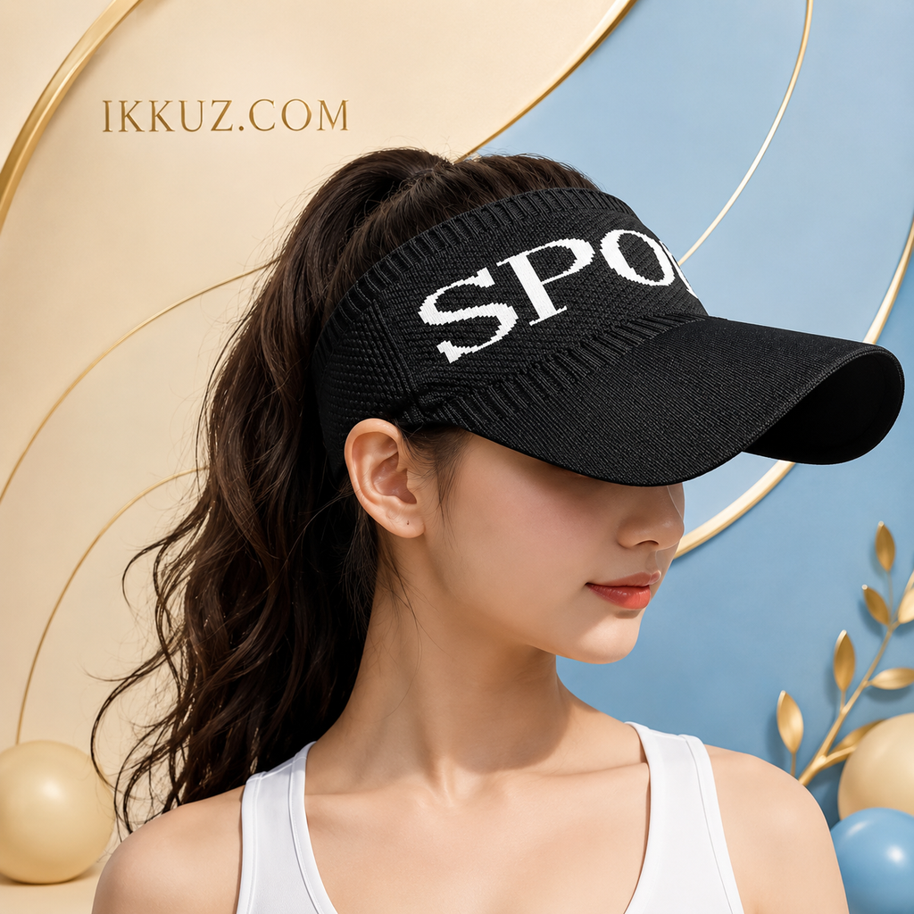 Women’s Sport Sun Visor Cap – Adjustable Lightweight UV Protection Hat