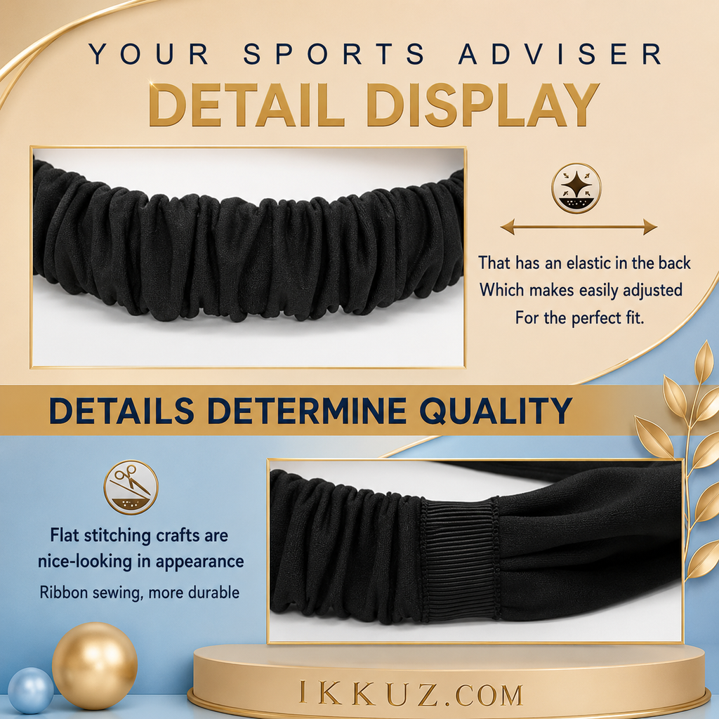 Unisex Sports Sweatband – Stretchable Non-Slip Hair Band for Running, Yoga, Cycling &amp; Gym