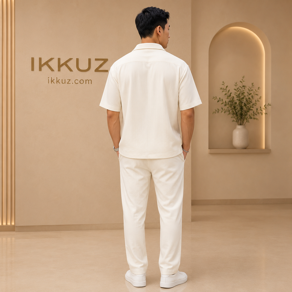 Men's Premium Comfort Striped Co-Ord Night Suit Set – Soft Polyester Lounge Wear