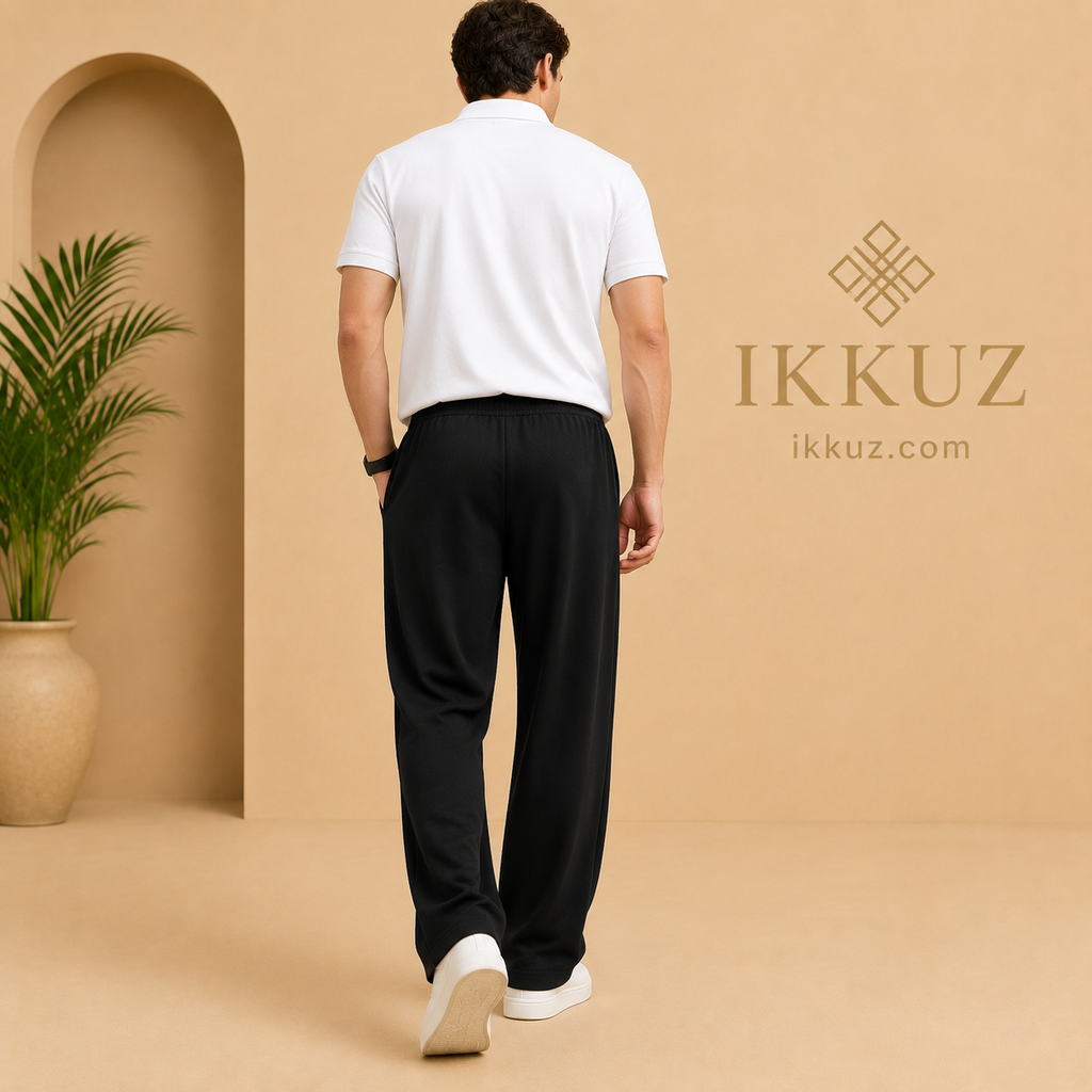 Premium Loose Fit Track Pants for Men | Cotton Blend | Wide Leg Casual Joggers