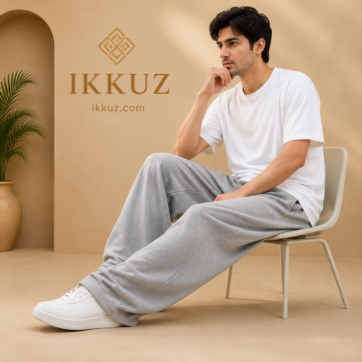 Premium Loose Fit Track Pants for Men | Cotton Blend | Wide Leg Casual Joggers