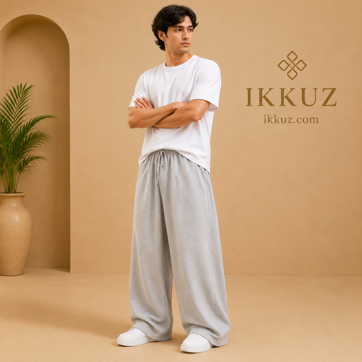 Premium Loose Fit Track Pants for Men | Cotton Blend | Wide Leg Casual Joggers