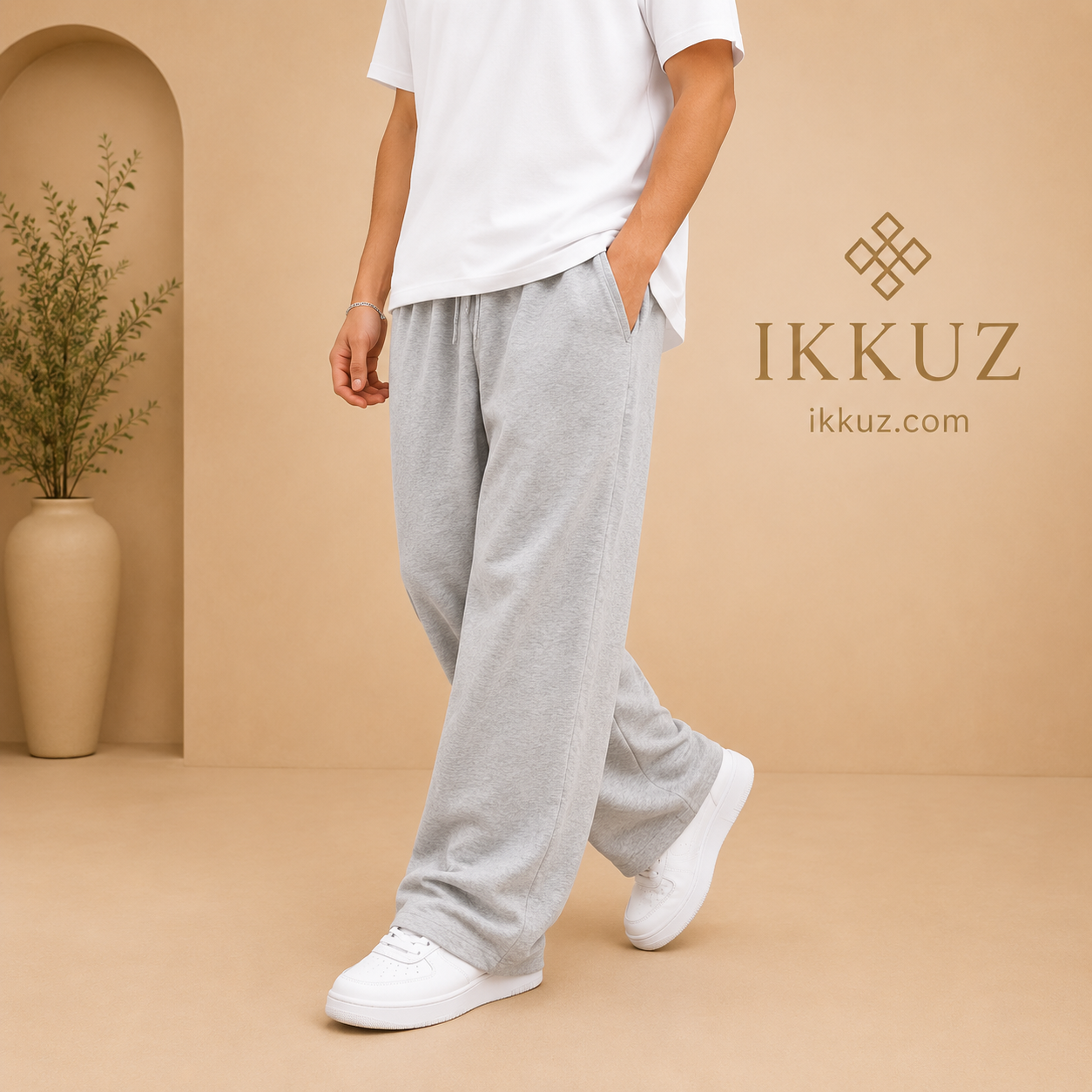 Premium Loose Fit Track Pants for Men | Cotton Blend | Wide Leg Casual Joggers