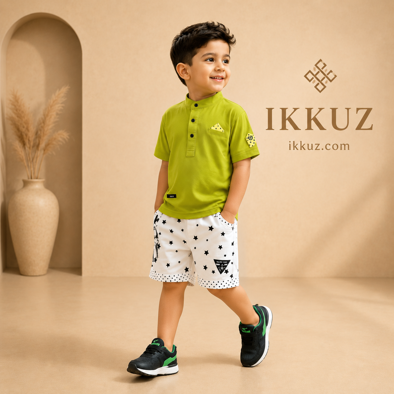 Premium Kids Cotton Co-Ord Set | Boys Casual T-Shirt &amp; Printed Shorts | Soft Hosiery Cotton